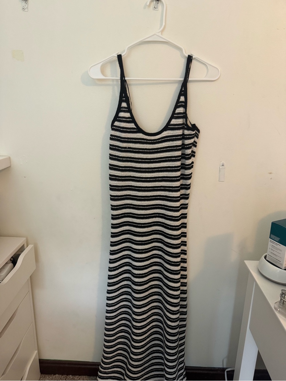Target Black and White Striped Tank Maxi Dress